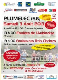 Courir à Plumelec. Le samedi 6 décembre 2014 à Plumelec. Morbihan.  19H30